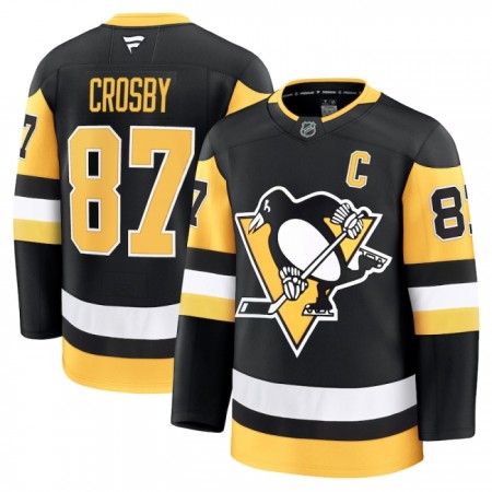 Pittsburgh Penguins Dresy Fanatics Premium Sidney Crosby 2024-25 Černá Domácí - Pánské Pittsburgh Penguins Dresy Fanatics Premium Sidney Crosby 2024-25 Černá Domácí - Pánské